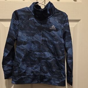 Adidas Kids Navy and Black Pattern Hoodie